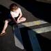 Ann Arbor resident Jaylee Oeschger, 6, draws with chalk during the Mayor's Green Fair on Friday, June 14. Daniel Brenner I AnnArbor.com